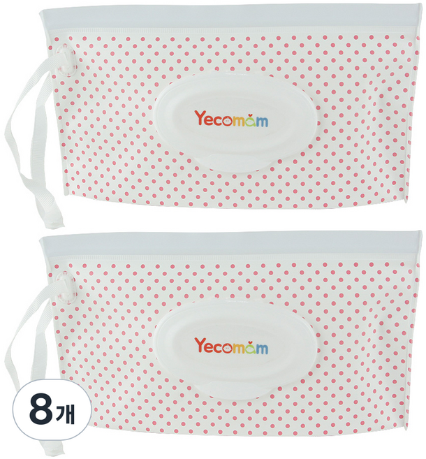 예꼬맘 순면 건티슈 전용 파우치, 혼합색상, 8개