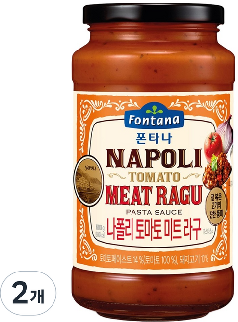 폰타나 나폴리 미트 라구 파스타소스, 2개, 600g