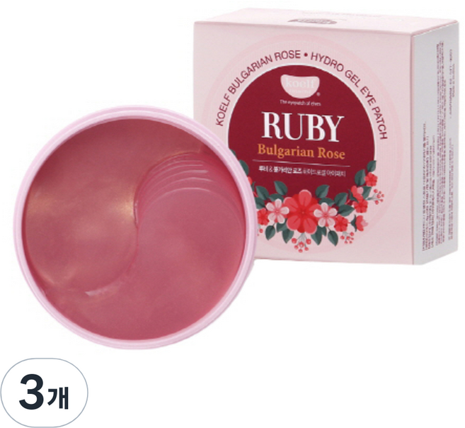 코엘프 루비&불가리안로즈 하이드로겔 아이패치, 60개입, 3개