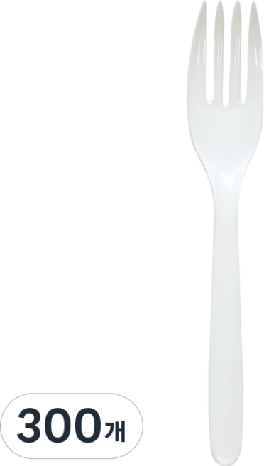 생활을그리다 포크 화이트 16cm, 300개입, 1개