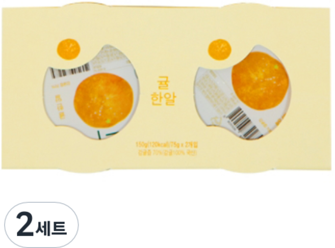 에코맘의산골이유식 유아용 산골푸딩 2p, 귤한알, 150g, 2세트