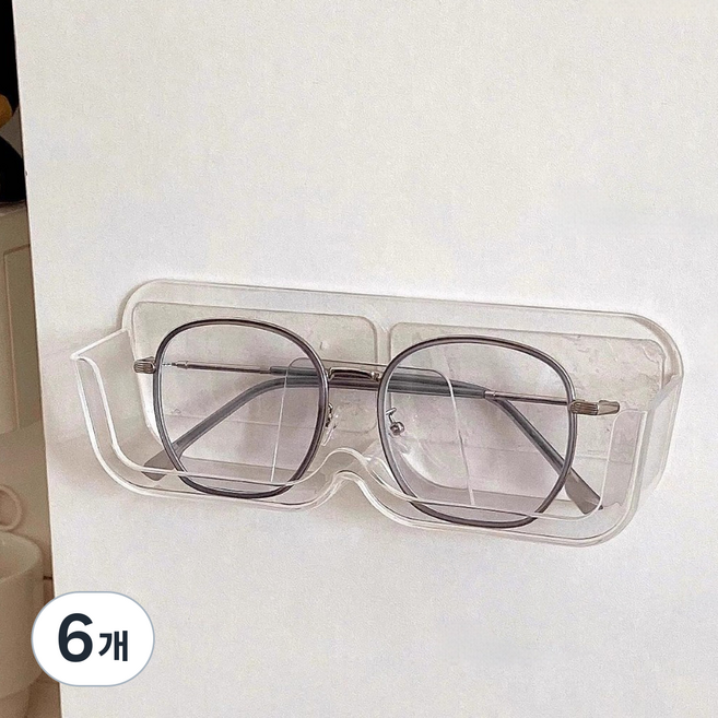뉴토피아 벽 부착 안경 보관함, 투명, 6개