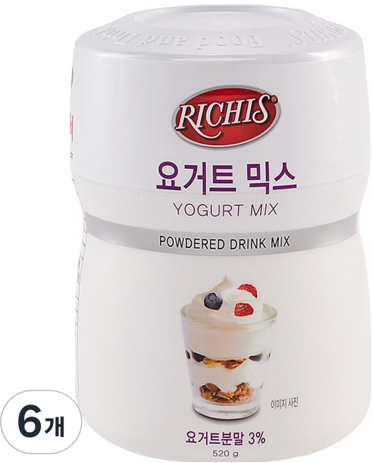 리치스 요거트 믹스 파우더, 520g, 6개