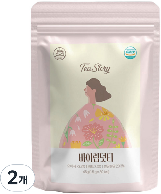 티스토리 무카페인 오미자차 바이립덧티 티백, 1.5g, 2개, 30개입