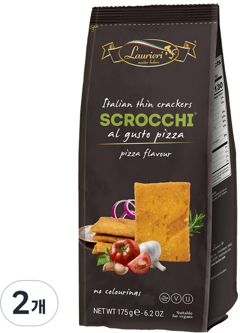 라우리에리마스터베이커스 스크로키 피자맛 크래커, 175g, 2개