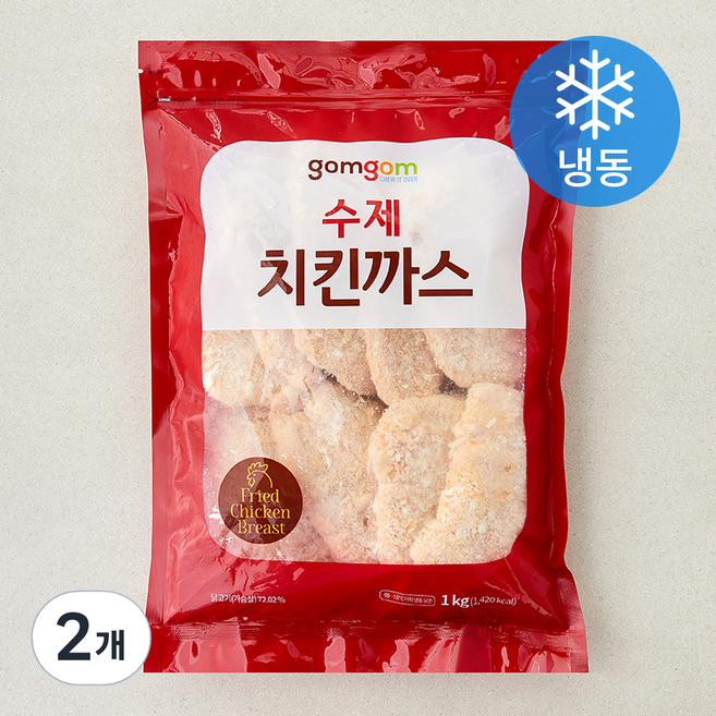 곰곰 수제 치킨까스 (냉동), 1kg, 2개