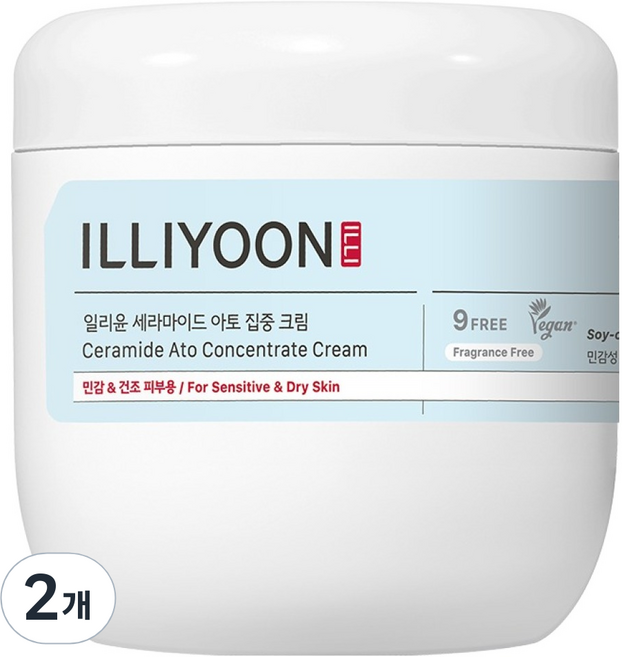 일리윤 세라마이드 아토 집중크림 무향, 500ml, 2개