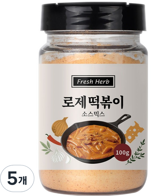 신선약초 로제 떡볶이 소스 믹스, 5개, 100g