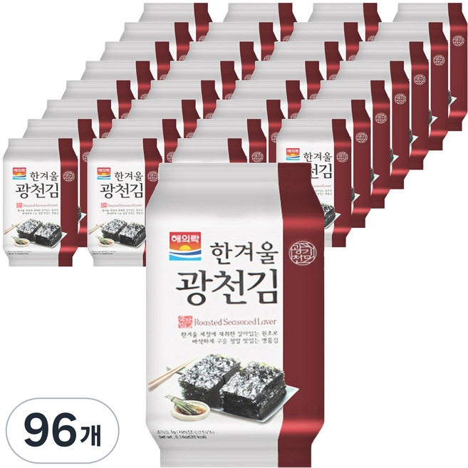 해의락 한겨울광천 도시락김, 5g, 96개