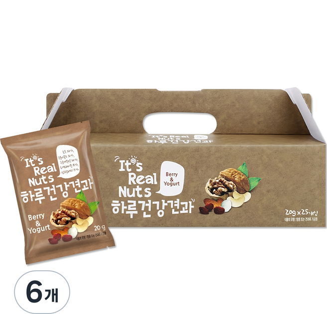 잇츠리얼넛츠 베리앤요거트 믹스넛, 500g, 6개