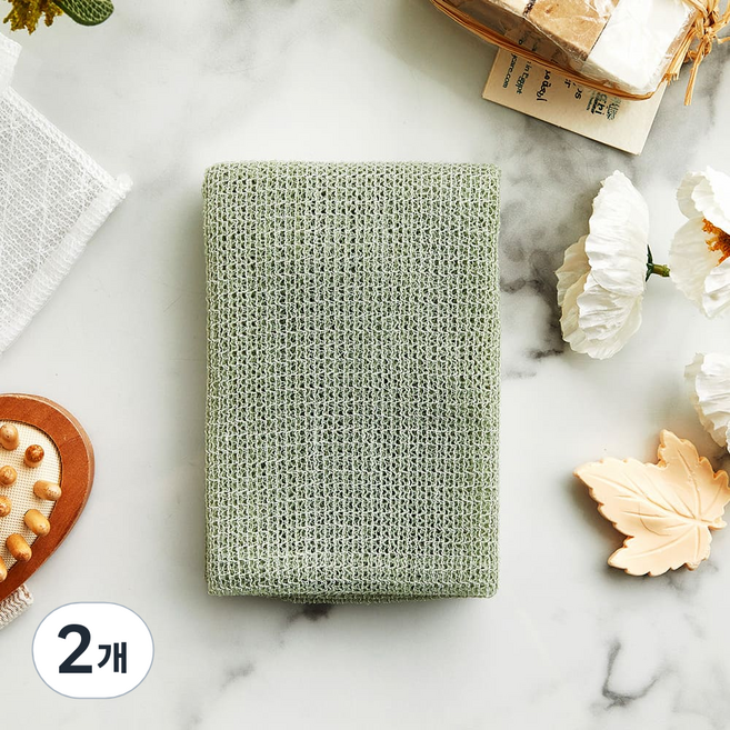 모던하우스 까슬한 샤워타월 대나무, 그린, 1개입, 2개