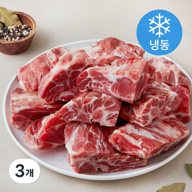 모아미트 캐나다산 돼지 목뼈 감자탕용 (냉동), 3개, 2kg