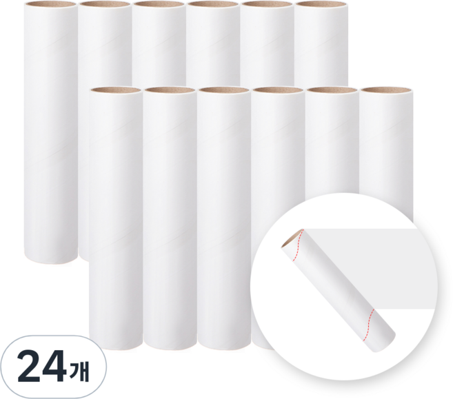 코멧 사선컷팅 테이프 클리너 리필 24cm x 12m, 24개