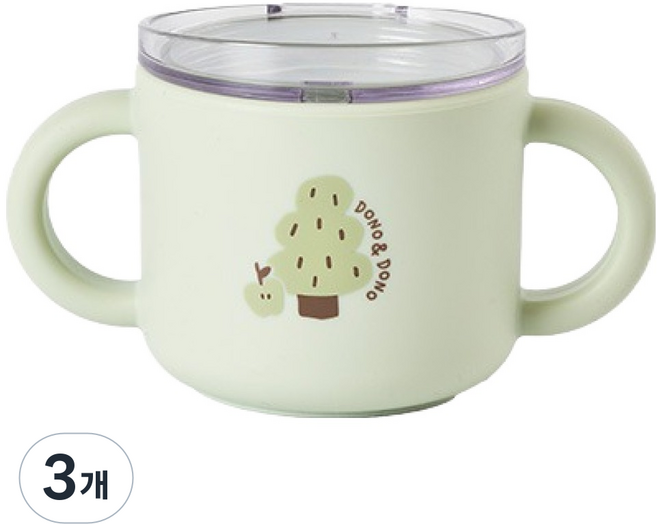 도노도노 유아용 맘마존 자기주도 물컵, 150ml, 3개, 애플트리민트