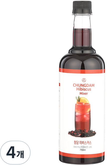 청담라이프 티드롭 히비스커스 원액, 750ml, 4개