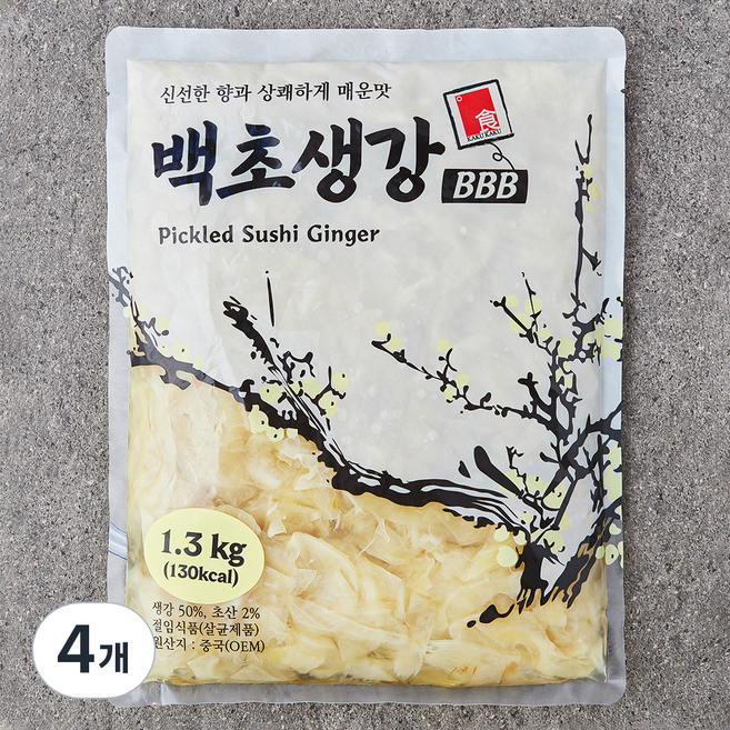 카쿠카쿠 백초생강 BBB, 4개, 1.3kg