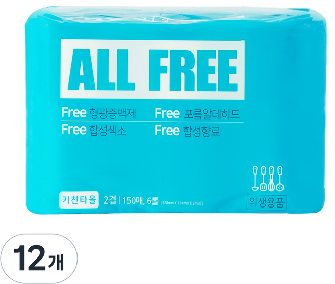 올프리 키친타올, 150매, 12개