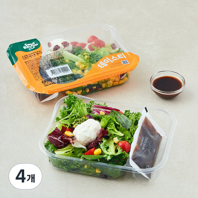 스윗밸런스 고소한 리코타 치즈와 시금치 페스토 샐러드, 185g, 4개