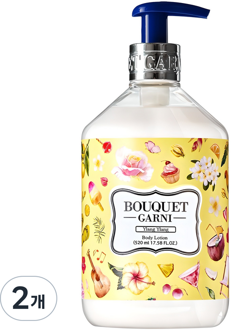 부케가르니 바디로션 일랑일랑, 520ml, 2개