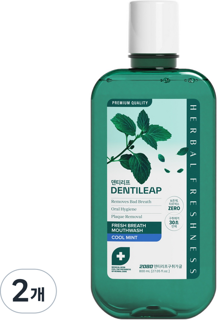 2080 Denti Leaf 口臭護理漱口水, 2個, 800ml