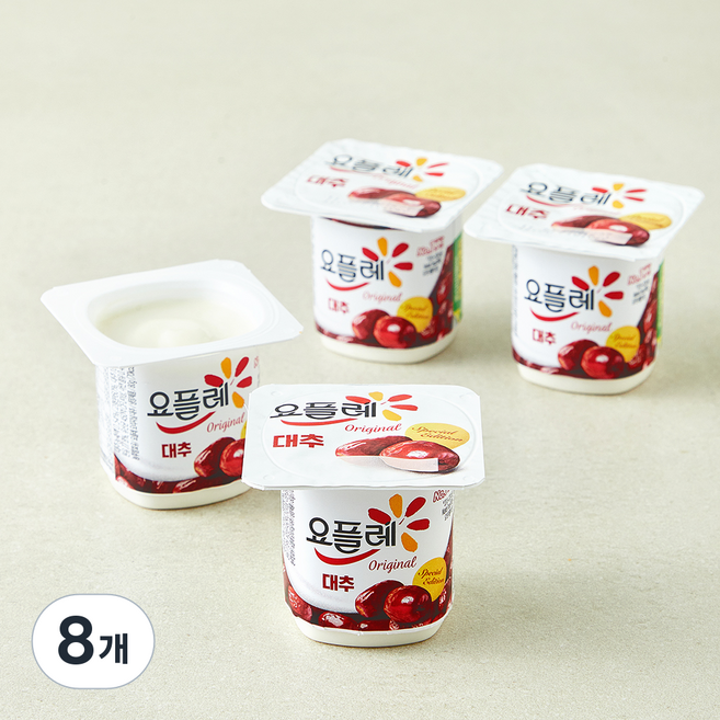 요플레 대추 멀티 요거트, 80g, 8개