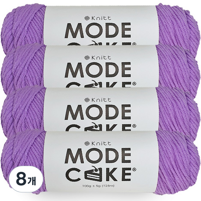 니뜨 모드케이크 뜨개실 100g, 8개, 28 바이올렛