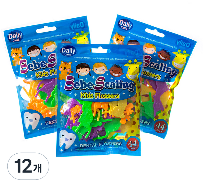 베베스케일링 어린이 전용 치실, 44개입, 12개