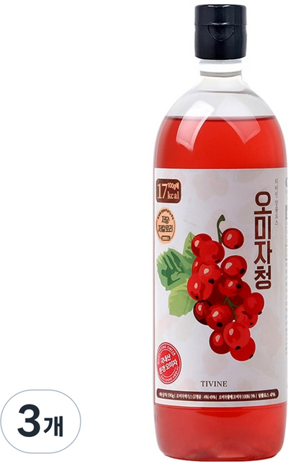 티바인 알룰로스 오미자청, 3개, 1개입, 590g