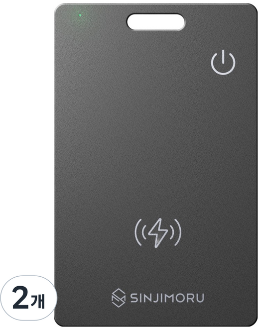 신지모루 무선충전 애플인증 Find My 신지태그 카드 플러스 트래커 스마트태그 위치추적기, 블랙, 2개