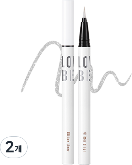 토니모리 애교 빔 글리터 라이너 0.5g, 01 화이트 골드, 2개
