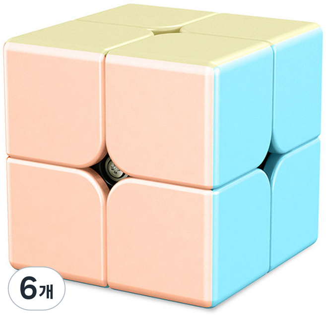 하이제이비 2X2 파스텔 큐브, 혼합색상, 6개