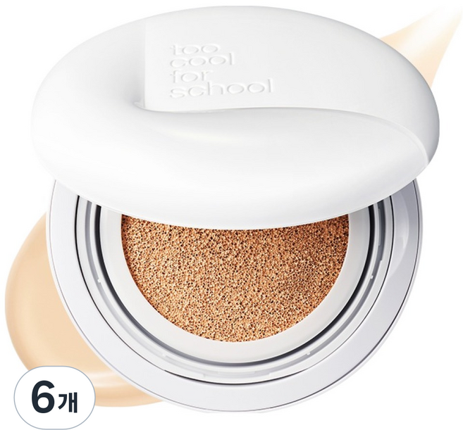 투쿨포스쿨 픽싱 커버 핏 쿠션 12g, 21호 웜아이보리, 6개