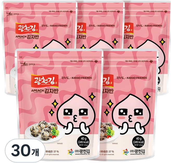 廣川海苔 Kakao Apeach 海苔酥, 30個, 40g