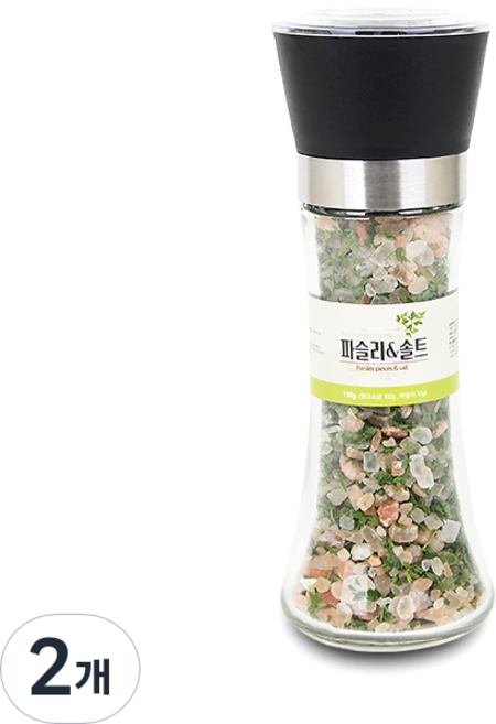 주부백단 시즈닝 그라인더 파슬리 솔트, 110g, 2개