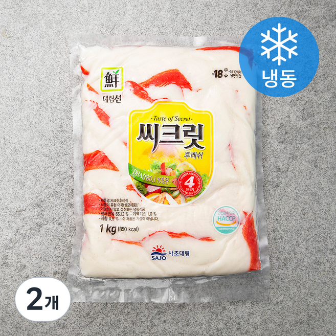 대림선 씨크릿 후레쉬 맛살 (냉동), 1kg, 2개
