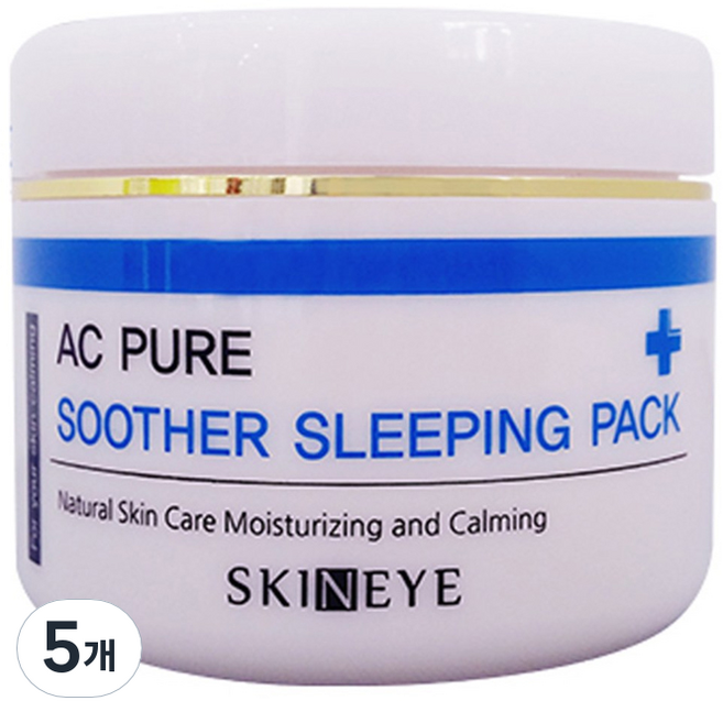스킨아이 AC퓨어 수더 슬리핑팩, 120ml, 5개