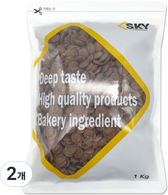 다하임 이르카 리노 밀크 커버춰 초콜릿, 2개, 1kg