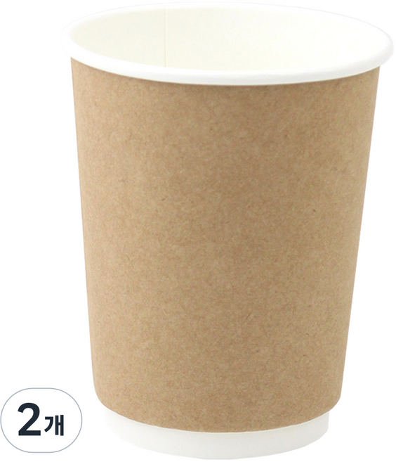 Inp SS 牛皮雙層紙杯 330ml, 2個, 30入