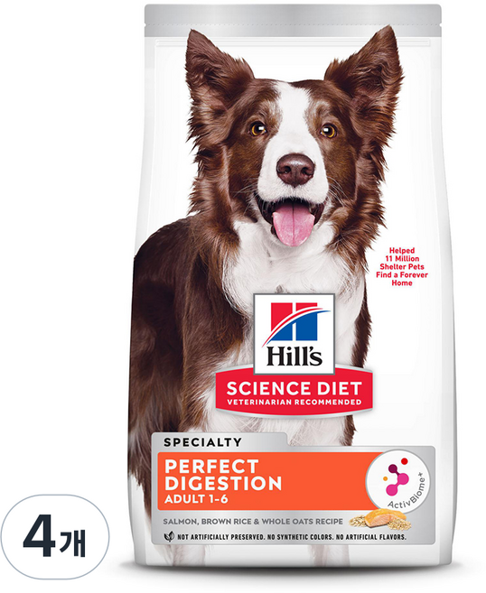 힐스사이언스다이어트 강아지 기능성 사료, 어덜트, 1.6kg, 4개