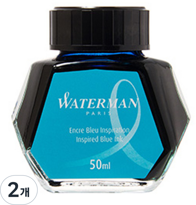 워터맨 만년필 병잉크 50ml, 2개, 1개