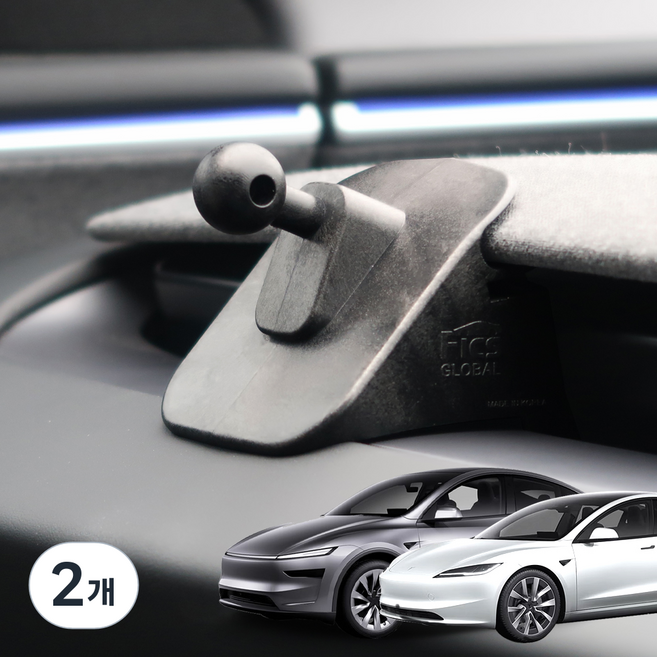 FICS 신형 테슬라 모델3 하이랜드 2024년형 / 모델Y 주니퍼 2025년형 전용 송풍구 차량용 마운트, 블랙, 2개