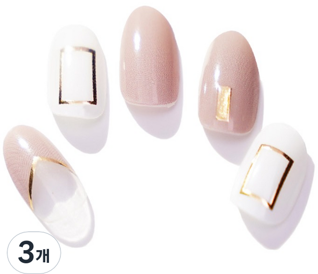 라퀴베메종 엔젤 헤네크 젤 네일 아트 스티커, 3개, 스페셜 스킨골드