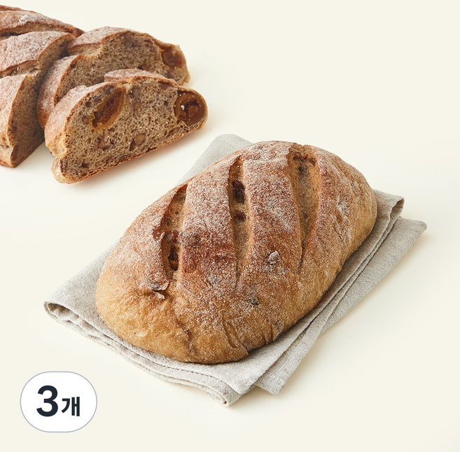 바른식방 무화과호두 깜빠뉴, 430g, 3개, 1개입