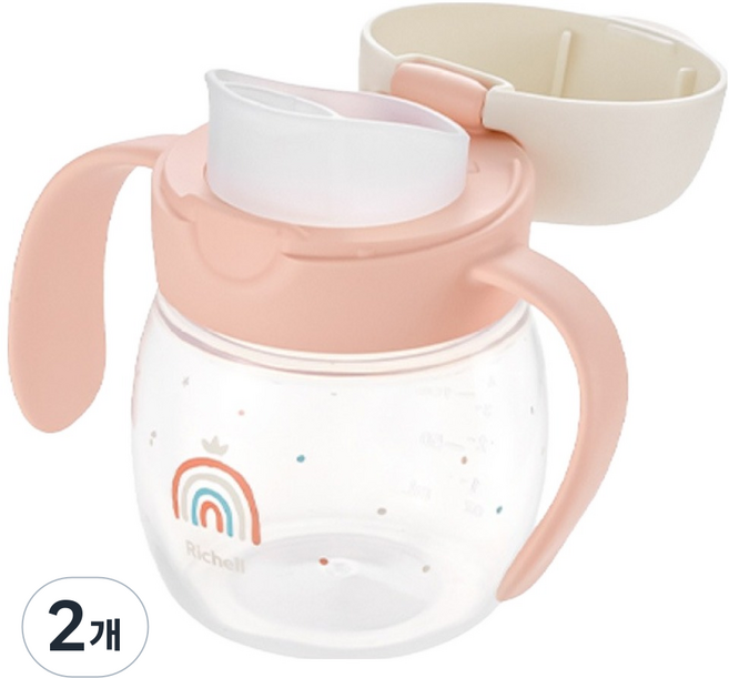 릿첼 이지 드링킹컵, 핑크, 2개, 200ml