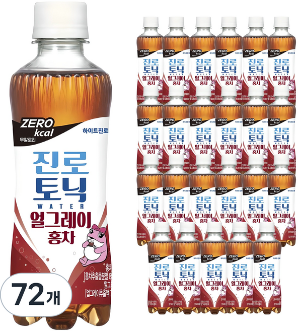 진로토닉워터 얼그레이홍차 제로칼로리, 300ml, 72개