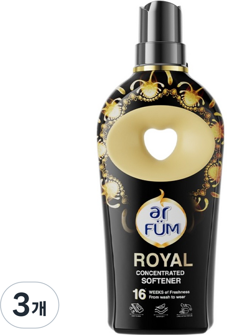 아로퓸 느와르 시크릿 가든 섬유유연제 클래식 로얄 본품, 900ml, 1개입, 3개