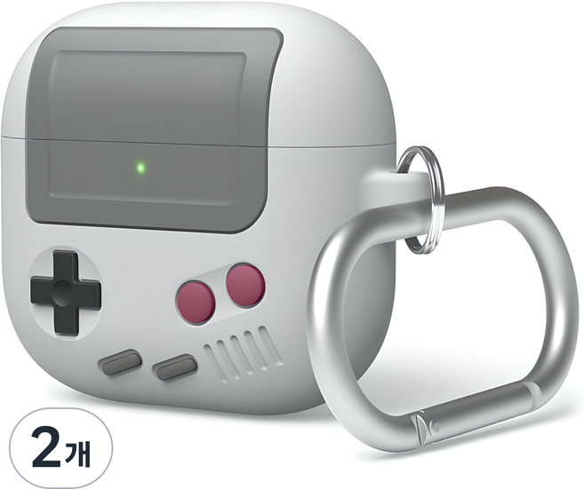 엘라고 AW5 행 케이스, 에어팟 4, 라이트그레이, 2개