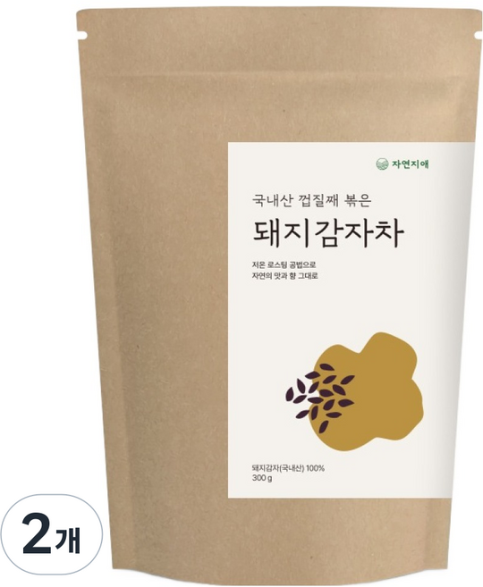 자연지애 국내산 볶은 돼지감자차, 300g, 2개, 1개입