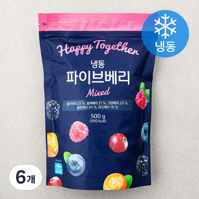 파이브 베리 (냉동), 500g, 6개