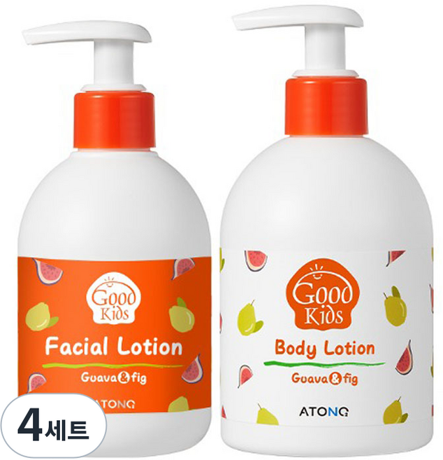 ATONO2 Good Kids 臉部乳液 250g + 身體乳液 300g 套組, 4套